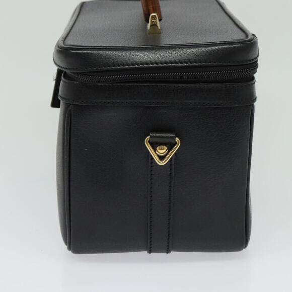 GUCCI Bamboo Hand Bag Leather Black Gold 013 2122 013 2122 - Picture 5 of 16